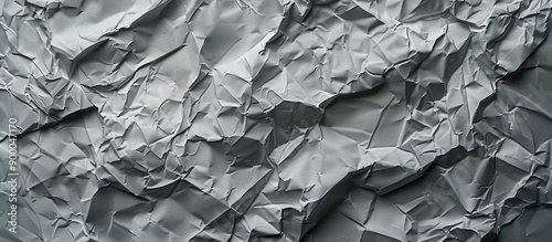 Texture of crumpled grey pa...