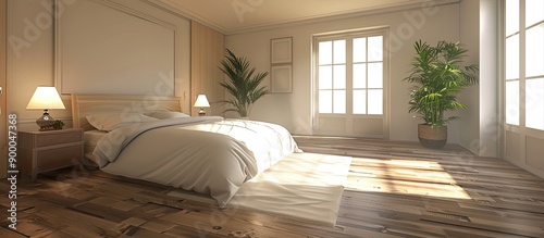 Empty bedroom showing priva...