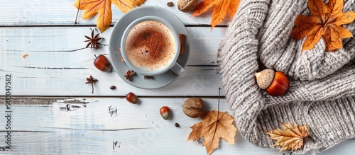 Autumn themed beverage with...