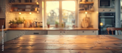 Blurry kitchen background w...