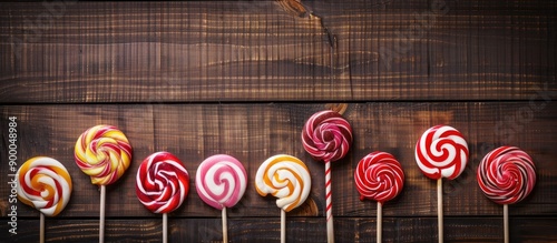 Various lollipops displayed...