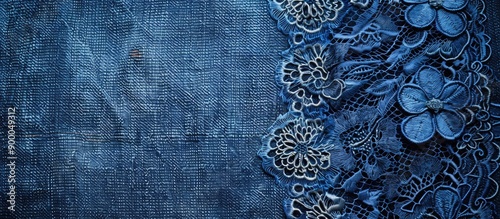 Blue lace displayed on a je...