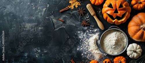 Baking a Halloween cake at ...