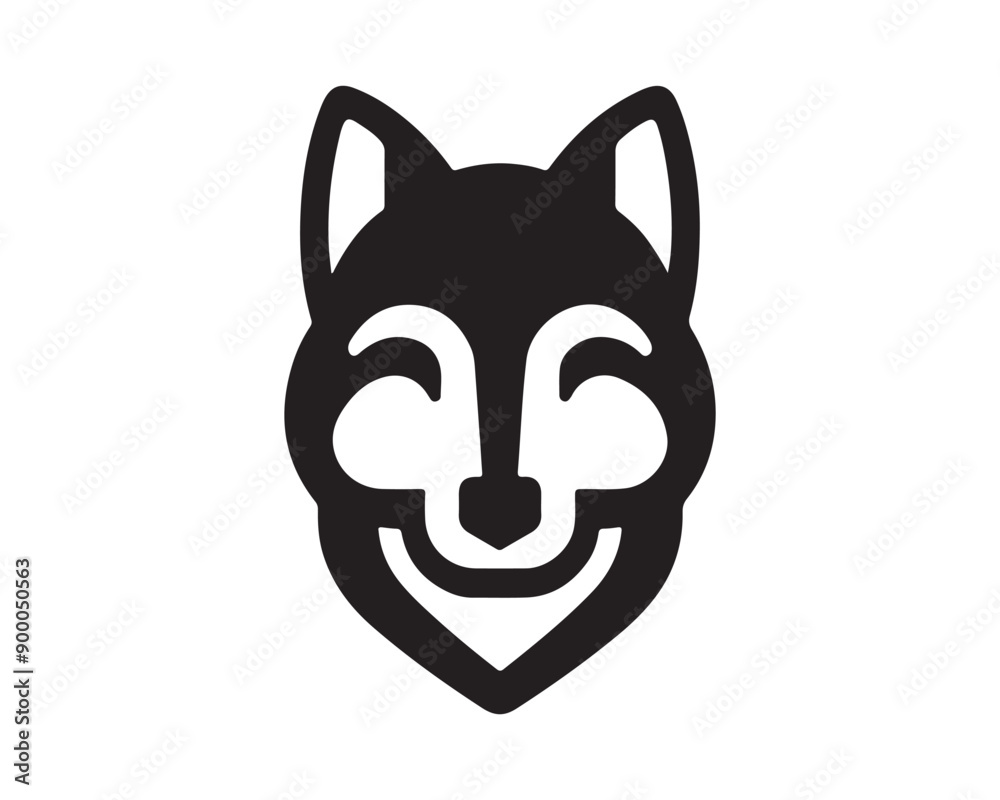 Dog head icon. Cartoon dog face. Vector illustration. Silhouette simple. Animal Logotype concept.Dog Logo design template. Dog head icon. Cartoon dog face. Vector illustration. Silhouette simple. Animal Logotype concept.Dog Logo design template.
