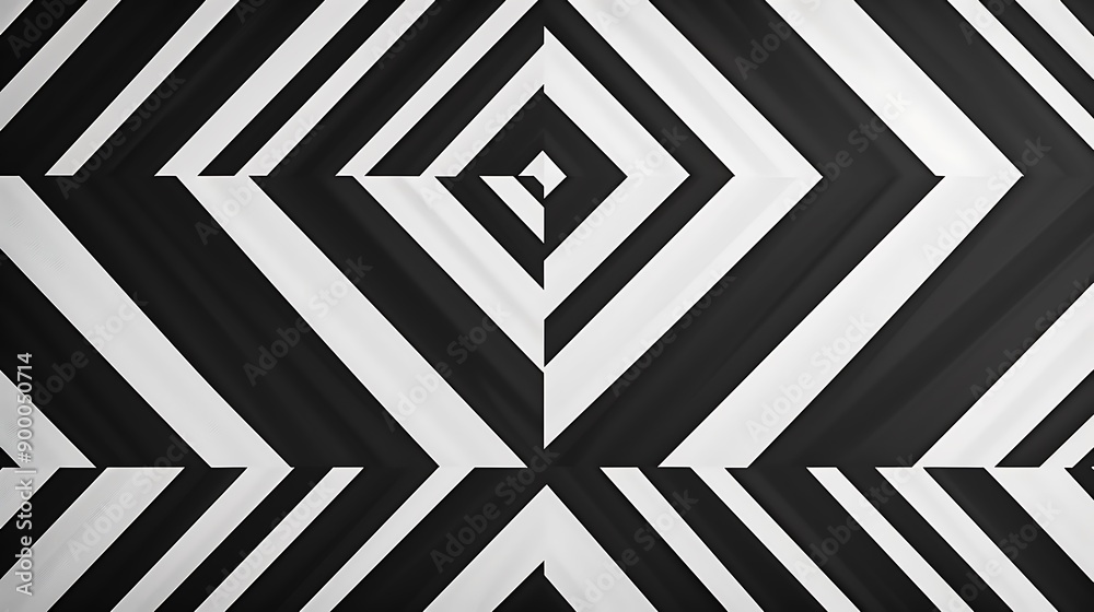 Abstract Geometric Pattern in Black and White Abstract Geometric Pattern in Black and White