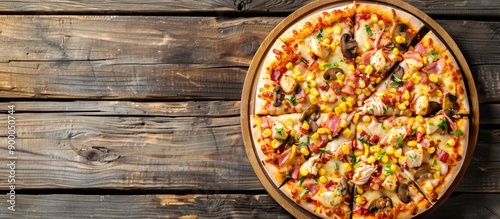 Top view of a quarter pizza...