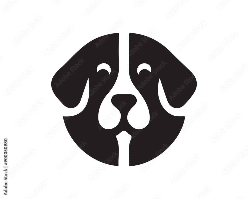 Dog head icon. Cartoon dog face. Vector illustration. Silhouette simple. Animal Logotype concept.Dog Logo design template. Dog head icon. Cartoon dog face. Vector illustration. Silhouette simple. Animal Logotype concept.Dog Logo design template.