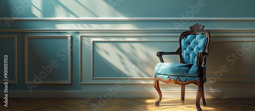 A wooden chair with a vibra...
