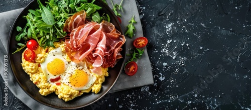 Scrambled eggs with prosciu...
