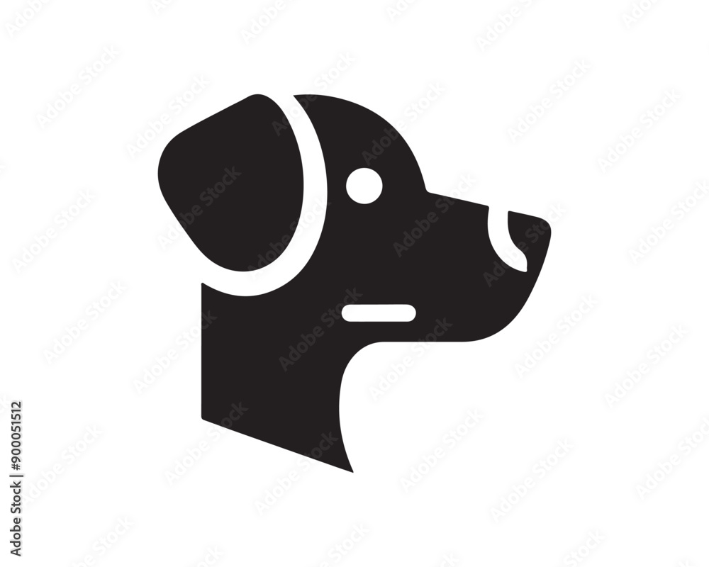 Dog logo design icon symbol vector illustration. Dog head icon symbol vector. Silhouette simple. Animal logo. Dog logo design icon symbol vector illustration. Dog head icon symbol vector. Silhouette simple. Animal logo.