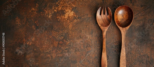 Wooden spoon and fork place...