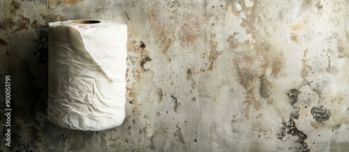 Toilet paper on a porcelain...