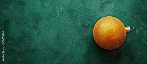 A textured yellow ornament ...