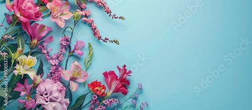 Table with lovely flowers o...