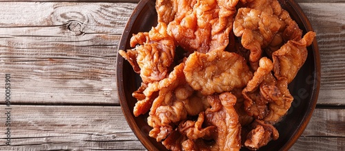 Crunchy fried pork cracklin...
