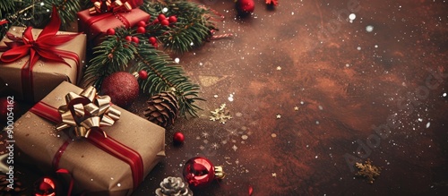 Retro style Christmas backg...