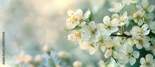 Fresh spring blossoms arran...