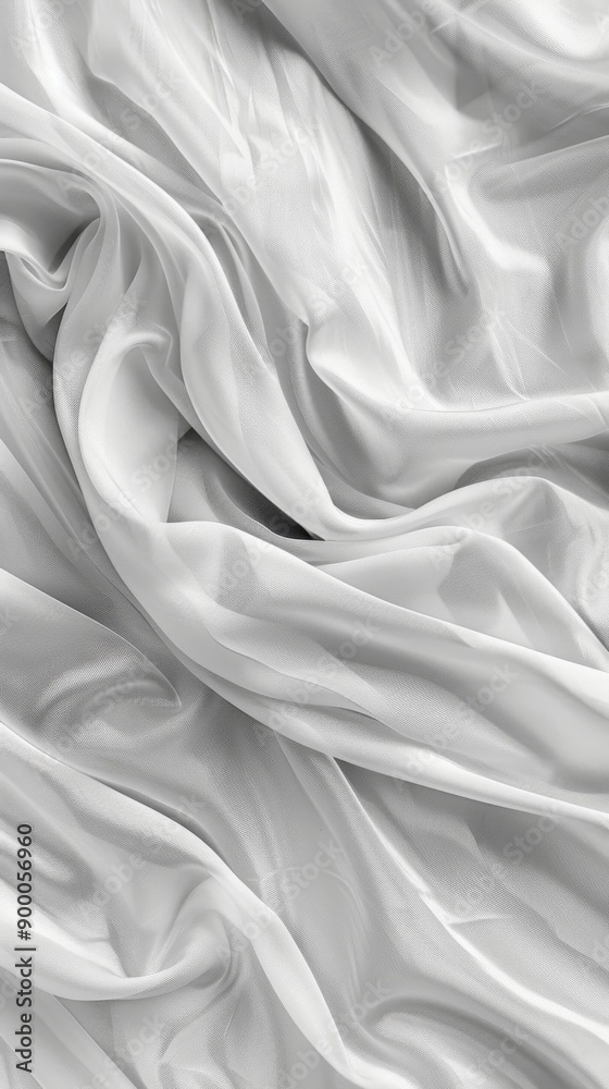 Obraz premium Soft Elegance. White fabric texture high detailed plain background concept