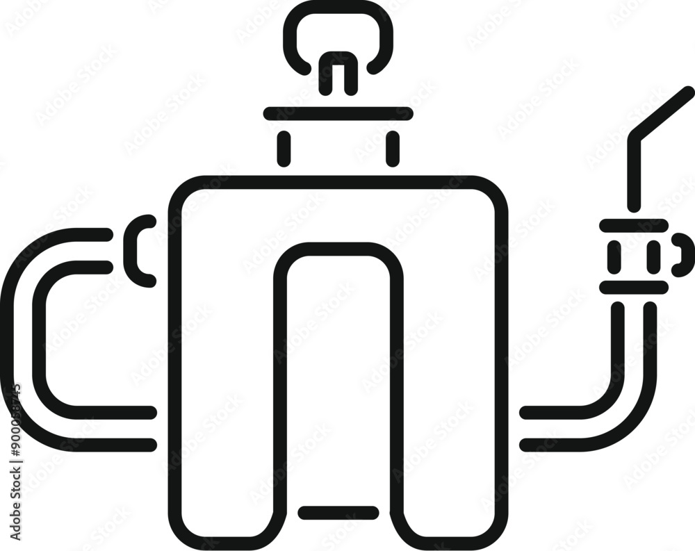 Simple, modern icon of a coffee maker machine, perfect for representing coffee brewing at home or in a cafe Simple, modern icon of a coffee maker machine, perfect for representing coffee brewing at home or in a cafe