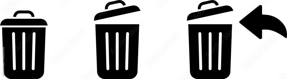Trash bin icon set. Trash can, bin icons, rubbish bin sign, trash bin open symbols, Editable stroke.- garbage can vector icon . street and in-house trash bins. Sorting and recycling garbage symbols. Trash bin icon set. Trash can, bin icons, rubbish bin sign, trash bin open symbols, Editable stroke.- garbage can vector icon . street and in-house trash bins. Sorting and recycling garbage symbols.