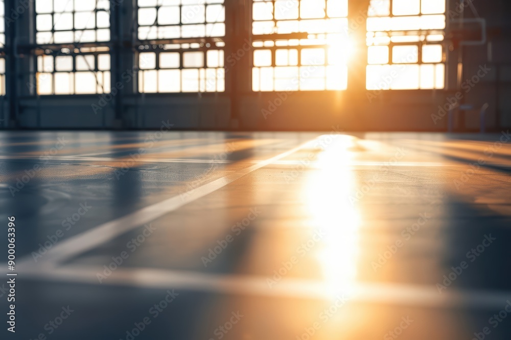 The sports medicine concept is shown with sunlight filtering through hightech athletic training facilities The sports medicine concept is shown with sunlight filtering through hightech athletic training facilities