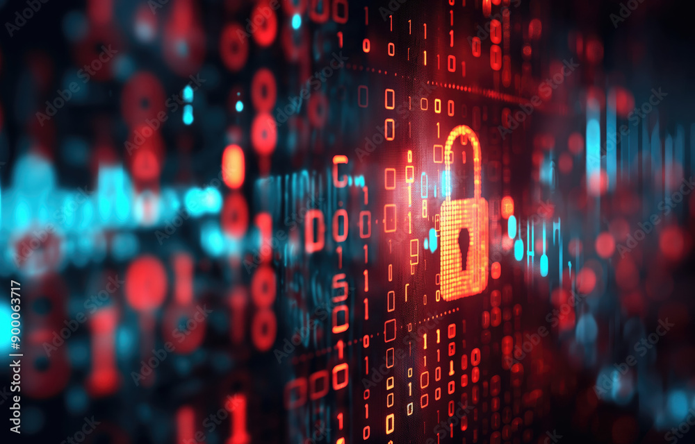 Obraz premium Cybersecurity and Data Protection