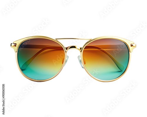 Summer sunglasses with a modern design, isolated on the background, for men and women on vacation to protect from sunlight.







