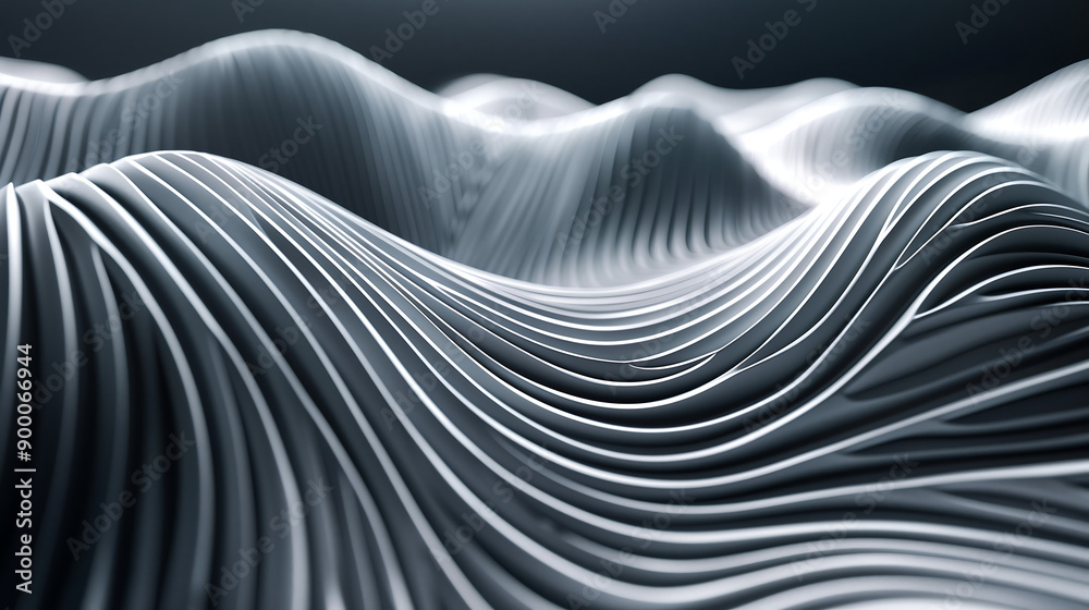 Abstract white and black lines creating a futuristic look, digital data flow or high speed communication in minimalist style. Abstract white and black lines creating a futuristic look, digital data flow or high speed communication in minimalist style.