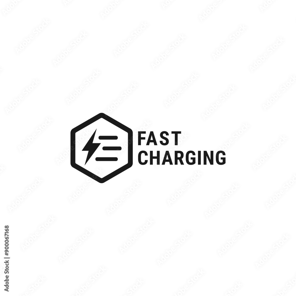 Simple Fast charging label or fast charging logo vector isolated. Best fast charging label for product, websites, business design element, and more. Simple Fast charging label or fast charging logo vector isolated. Best fast charging label for product, websites, business design element, and more.