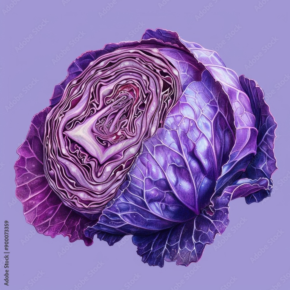 Obraz premium Cabbage, a member of the Brassicaceae family, is a cool-weather crop that can be grown in many parts of the world