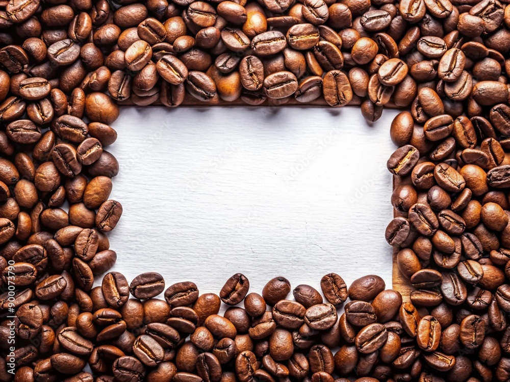 Coffee beans are neatly arranged with an artistic feel Coffee beans are neatly arranged with an artistic feel