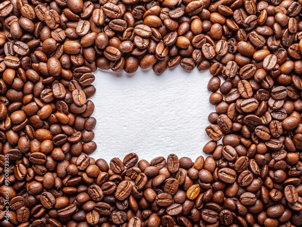 Coffee beans are neatly arranged with an artistic feel Coffee beans are neatly arranged with an artistic feel