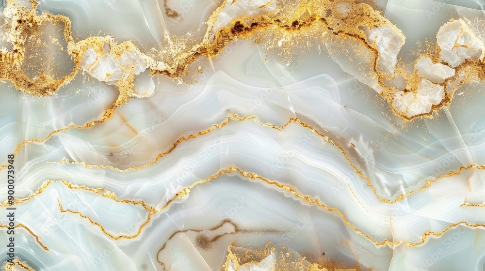 Seamless aventurine slab, gold white