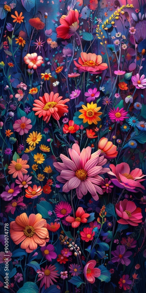 A beautiful garden full of a wide variety of flowers. A beautiful garden full of a wide variety of flowers.