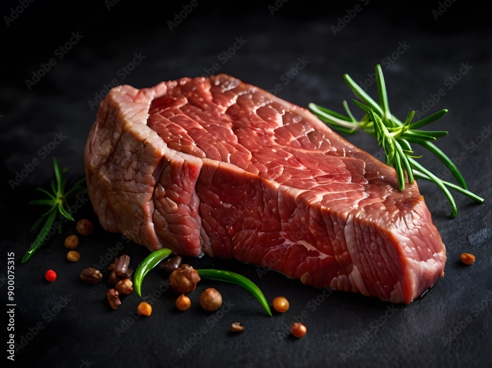 Piece Of Beef Lean Steak Ai Generative image. Piece Of Beef Lean Steak Ai Generative image.