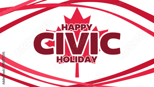 happy canadian civics holiday banner