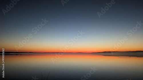 sunset over the river