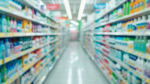 Aisle filled with different brands of toothpaste, oral care products, daily hygiene