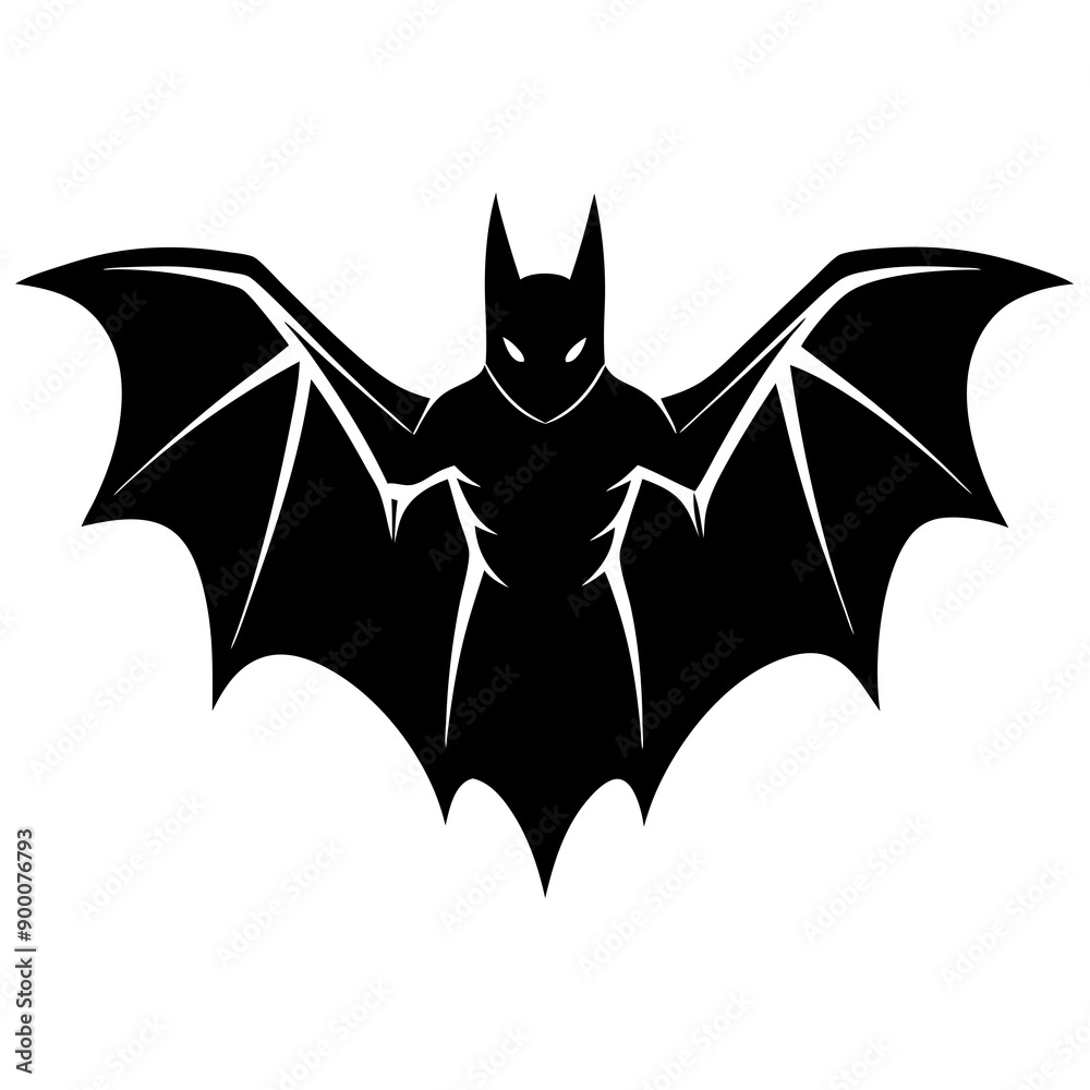 Bat silhouette vector art illustration Bat silhouette vector art illustration
