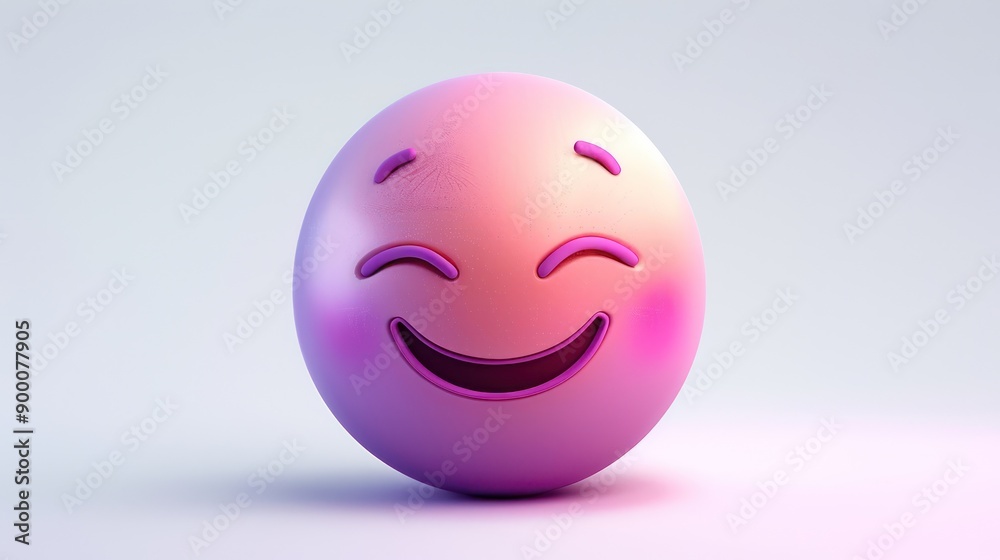 A luxury emoji transitioning from pink to purple, featuring a light-hearted wink, set against a white backdrop, suggesting playful charm and flirtation A luxury emoji transitioning from pink to purple, featuring a light-hearted wink, set against a white backdrop, suggesting playful charm and flirtation