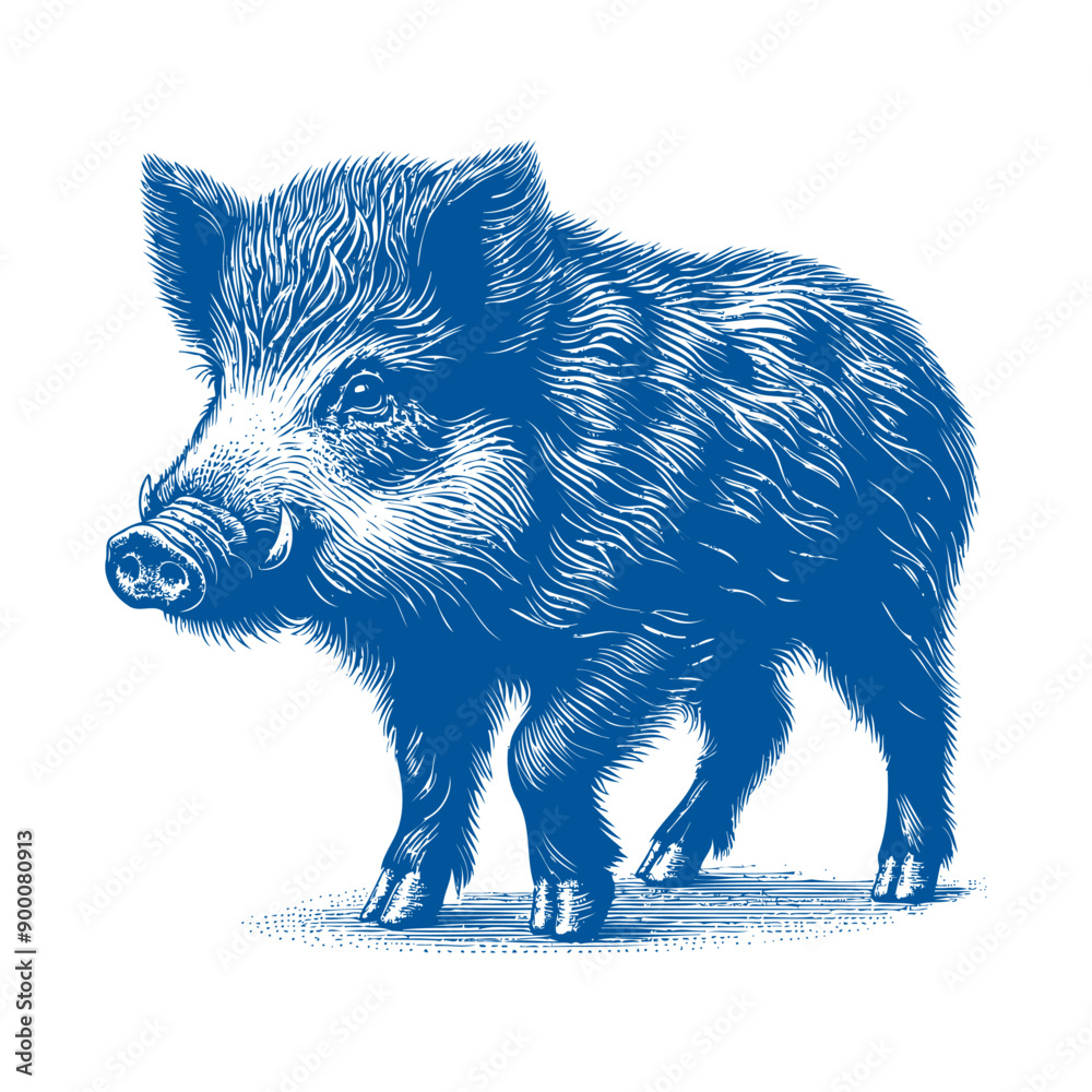 Foto wild boar vector, hog vector, pig vector