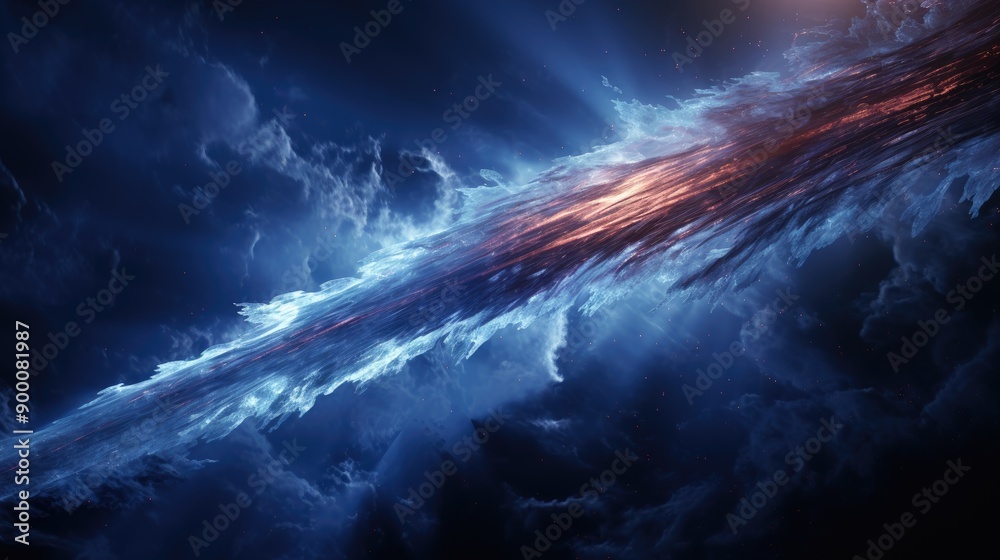 Fototapeta premium A sunbeam piercing through a gap in the clouds UHD wallpaper Stock Photographic Image 