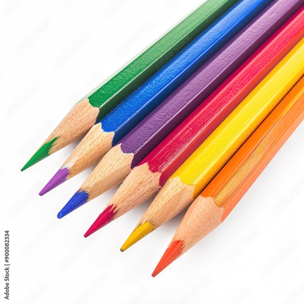Color Pencil Isolated on a White Background, Perfect for Artistic and Educational Purposes Color Pencil Isolated on a White Background, Perfect for Artistic and Educational Purposes
