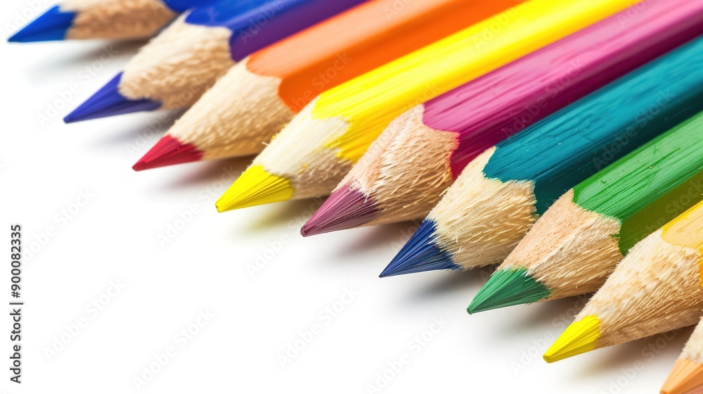 Color Pencil Isolated on a White Background, Perfect for Artistic and Educational Purposes Color Pencil Isolated on a White Background, Perfect for Artistic and Educational Purposes