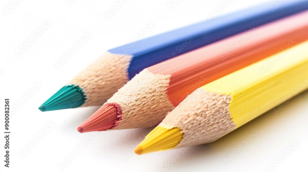 Color Pencil Isolated on a White Background, Perfect for Artistic and Educational Purposes Color Pencil Isolated on a White Background, Perfect for Artistic and Educational Purposes