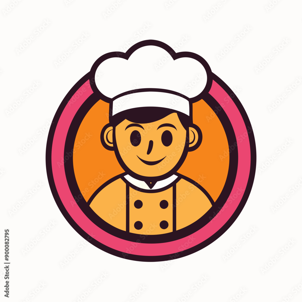 Cartoon Chef Man Icon Logo Design Vector Art Illustration Cartoon Chef Man Icon Logo Design Vector Art Illustration