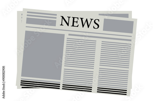 Newspaper Vector Icon Isolated on White Background – Clean and Crisp Design