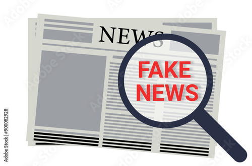 Fake News Vector Icon Isolated on White Background – Clean and Crisp Design