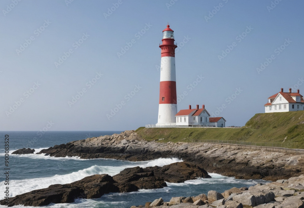 Fototapeta premium Visiting an iconic lighthouse 