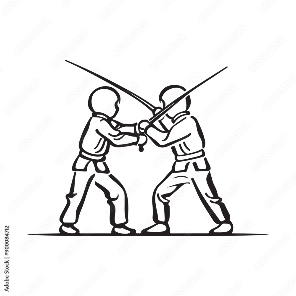 Fencing sport black vector concept icon vector isolated on white background Fencing sport black vector concept icon vector isolated on white background